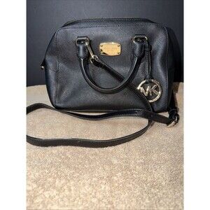 Michael Kors Saffiano Leather Large Satchel  BLACK